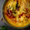 Punjabi kadhi with pakoras