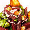 Spinach and Beetroot Salad with Croutons