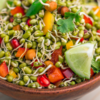 Sprouted moong and lentils