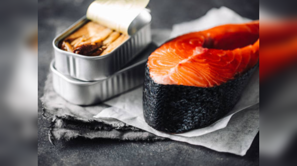 Canned salmon (bones included)