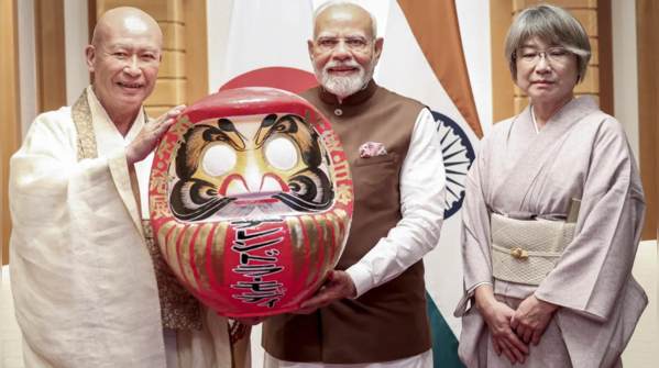 PM Modi gifted with traditional Daruma doll