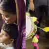 Gola plays dhol when the family welcomes Bappa