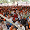 Mumbai Maratha Quota Protest Live: Image of protestors inside Azad Maidan 