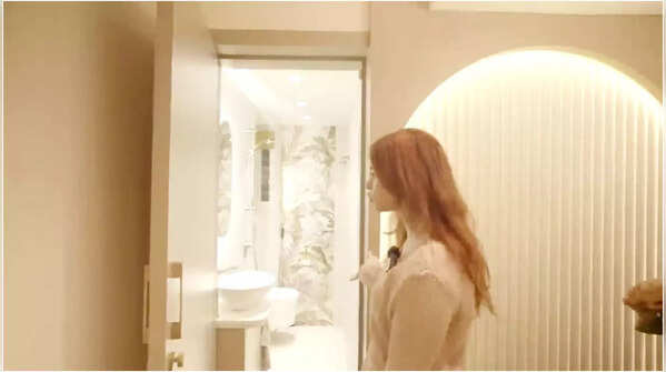 A powder room for guests