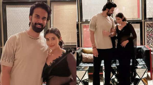 In awe of Charu’s black saree look