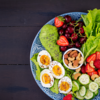 Choosing colourful plates