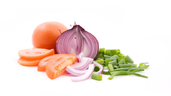 Onions and tomatoes