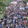 Traffic halted as roads were taken over
