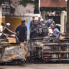 Charred streets of protest