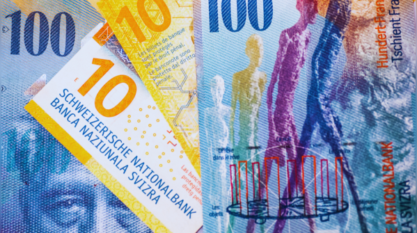 Swiss Franc (CHF) – Switzerland - 1 CHF = INR 107
