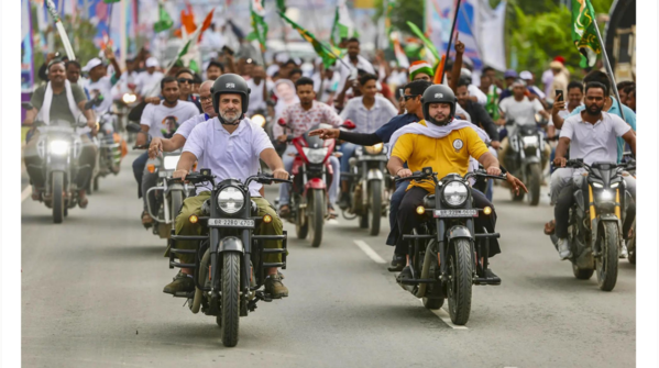 Biker rally with Tejashwi