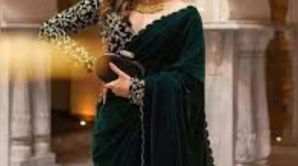 Velvet saree