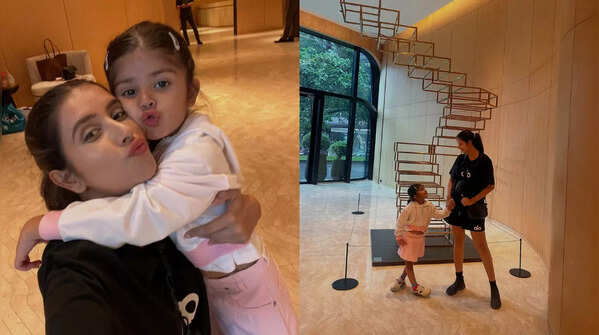 Charu and Ziana Pose for Clicks