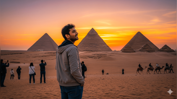 Prompt for Pyramids of Giza