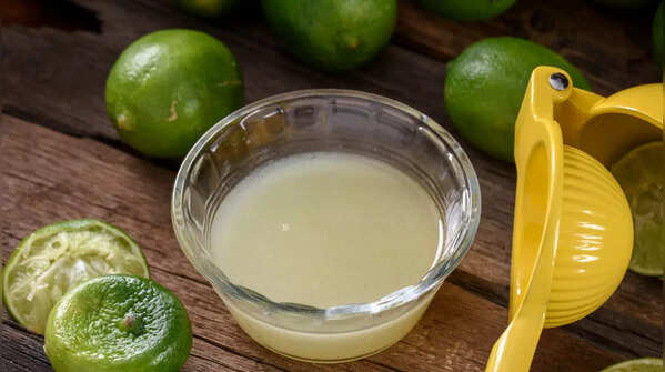 Rice water and lemon juice