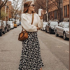 Chunky sweater + skirt for a cozy look