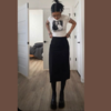 Graphic tee + skirt for a casual twist