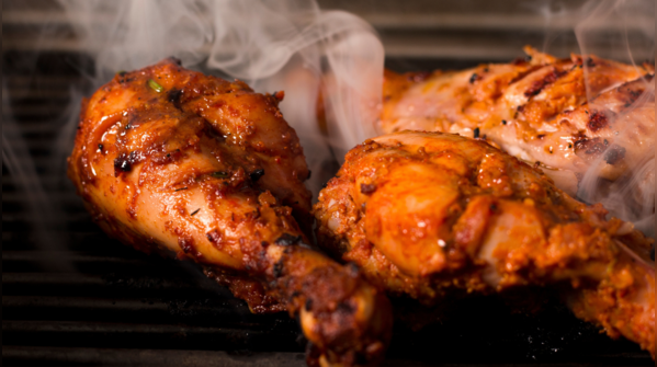 Tandoori chicken - theatre on a skewer