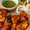 Chicken tikka - fire and smoke