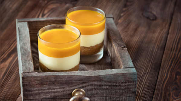 Mango Cheesecake in jars