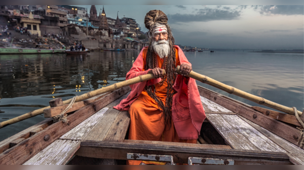 Float with the evening Aarti in Varanasi