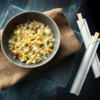 Egg and peas fried rice