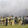 Engulfed by smoke
