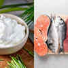 Dairy food with meat, seafood and eggs