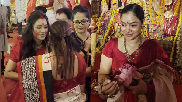 Rupali Ganguly, Sumona Chakravarti and celebs at Durga Puja