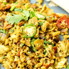 Roti migas (torn roti and eggs)