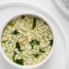 Lemon coriander egg drop soup