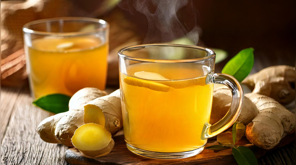 Replace evening tea or coffee with ginger-turmeric water
