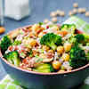 Garlic Roasted Broccoli with Chickpeas