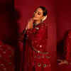 Radiant in festive red