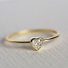 Heart-shaped gold ring