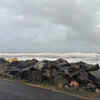 Cyclone Montha Live: High tides swept through Uppada in Kakinada district on Tuesday.