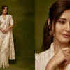 Article image for: Elegant in <i class="tbold">ivory saree</i>
