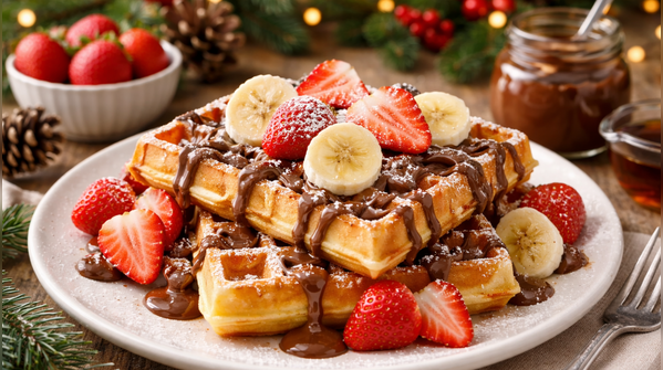 Nutella waffles for pure Christmas joy