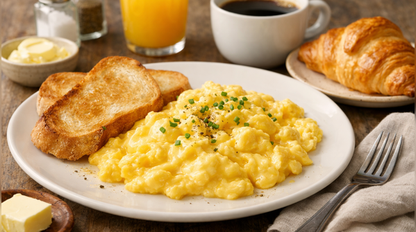 Scrambled eggs done properly