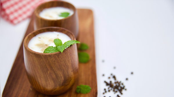 Buttermilk with ajwain and pudina