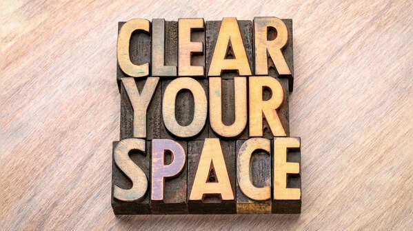 Declutter a corner of your space