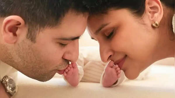 Parineeti Chopra & Raghav Chadha’s little champ Neer illuminates