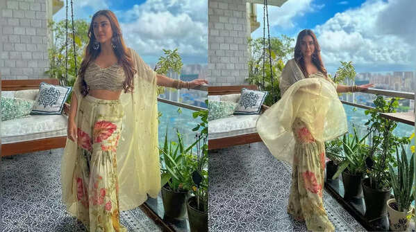 Floral sharara and breezy vibes