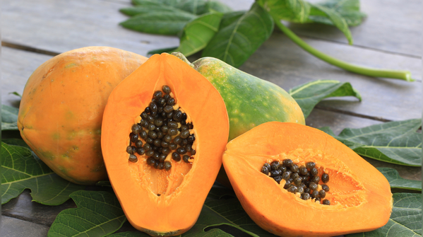 Soft fruits like papaya or pear