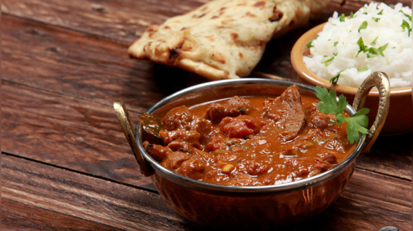 Rogan Josh with rice