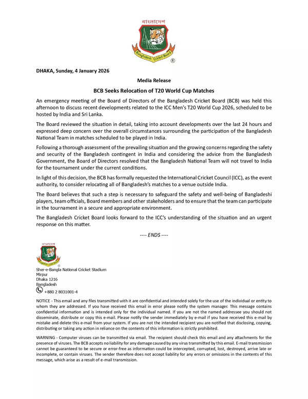 Mustafizur Rahman's IPL exit sparks ugly row: Bangladesh says no to T20 World Cup in India; ball in ICC's court