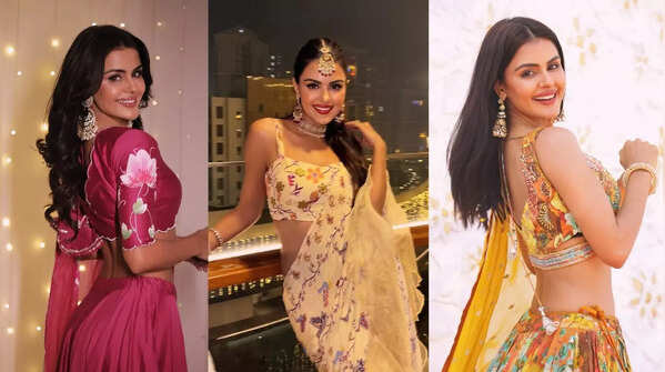 Priyanka Chahar Choudhary’s stunning ethnic style game: From sarees to lehenga