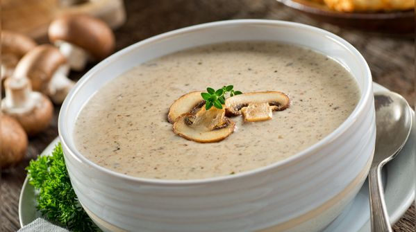 Comforting mushroom soup for low-sun days