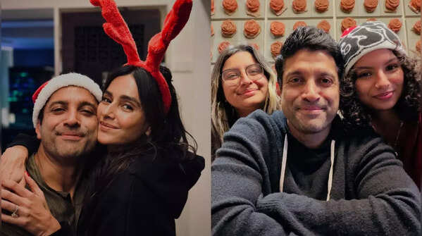 Farhan Akhtar’s social media moments with wife and kids