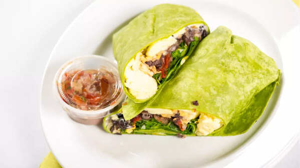 Eggs Spinach Wrap